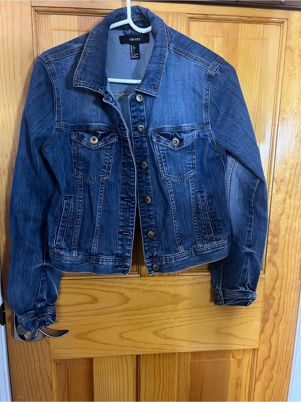 Forever 21 Blue Washed Denim Jacket